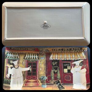 Certified International "Chez Mes Amis" Serving Tray - Jennifer Garant Art
